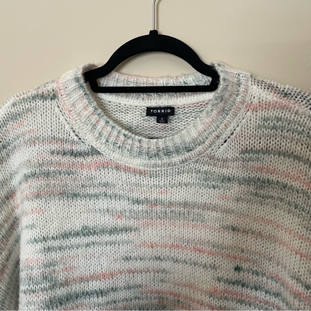 Torrid Cloud Dancer Drop Shoulder Pullover Sweate… - image 11